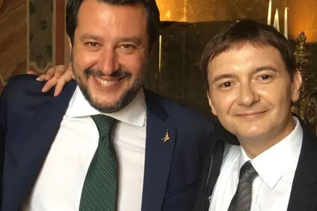 Matteo Salvini e il suo ex collaboratore Luca Morisi, considerato l'inventore della \\\"Bestia\\\" social