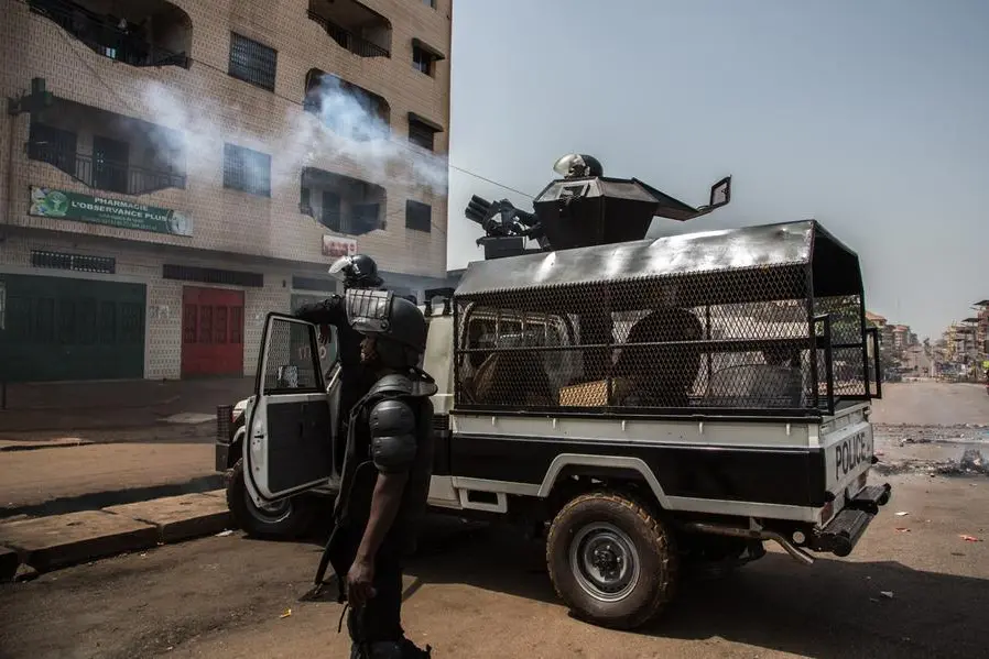 02/03/2020 Conakry, violenti scontri tra cittadini e forze dell'ordine durante la protesta contro il rinvio delle elezioni in Guinea