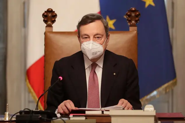 (Il premier Mario Draghi. Foto AP)