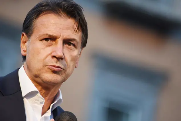 01/10/2021 Napoli. Il Movimento 5 Stelle chiude la campagna elettorale per le comunali. Nella foto Giuseppe Conte