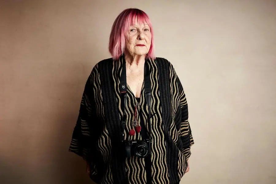 Letizia Battaglia poses for a portrait to promote the film \\\"Shooting the Mafia\\\" at the Salesforce Music Lodge during the Sundance Film Festival on Saturday, Jan. 26, 2019, in Park City, Utah. (Photo by Taylor Jewell/Invision/AP)