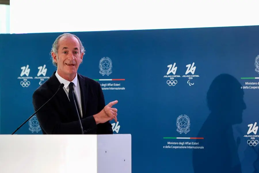 08/06/22 Roma. Farnesina: evento Olimpiadi e Paralimpiadi invernali Milano Cortina 2026. La diplomazia dello sport di fronte alle sfide globali. Nella foto, il presidente della Regione Veneto Luca Zaia.