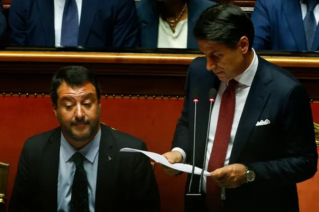 Matteo Salvini e Giuseppe Conte (LaPresse)