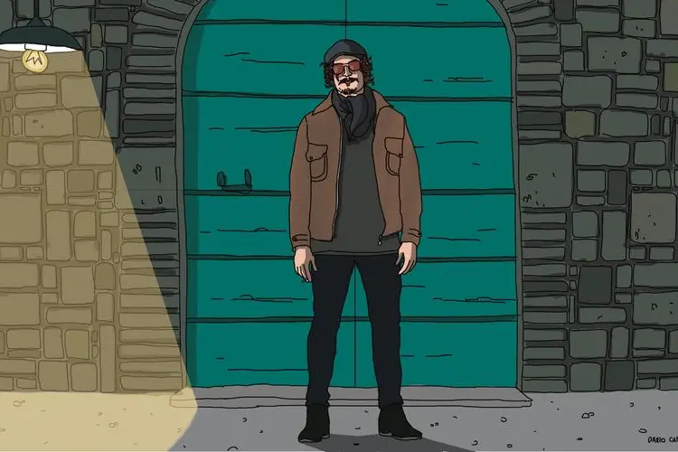 Daniele Vicari è il regista, assieme a Emanuele Scaringi, della serie L’Alligatore, uscita in anteprima su RaiPlay e da ieri sera su Rai2.\\u00A0Illustrazione di Dario Campagna