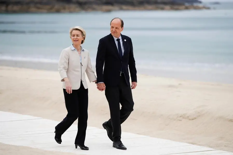 (Ursula von der Leyen assieme al marito Heiko. Foto AP)