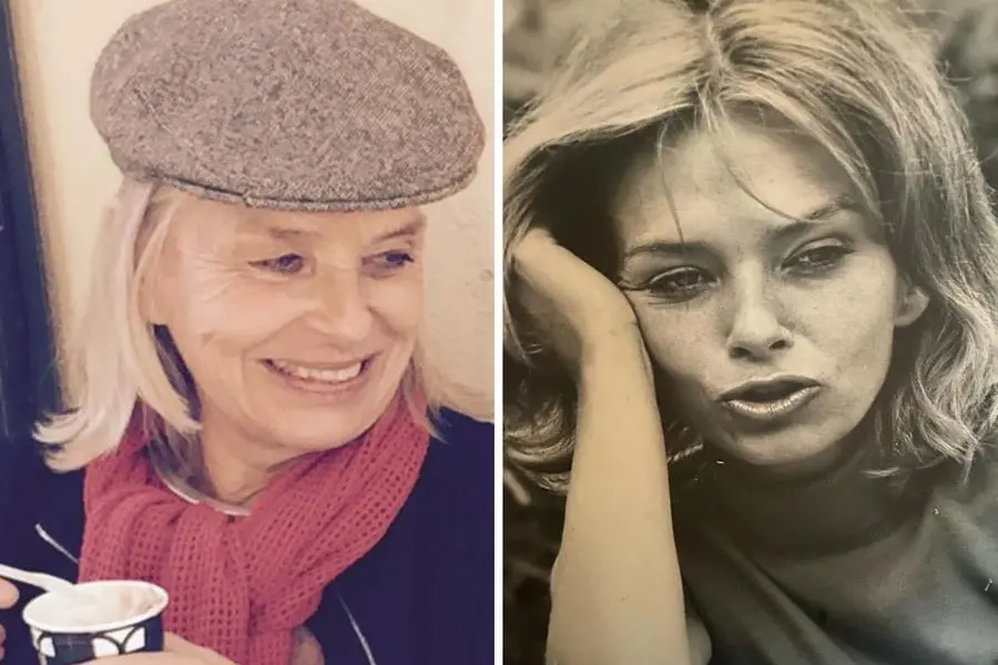 Birgit Kraatz in una foto recente e in una d'epoca