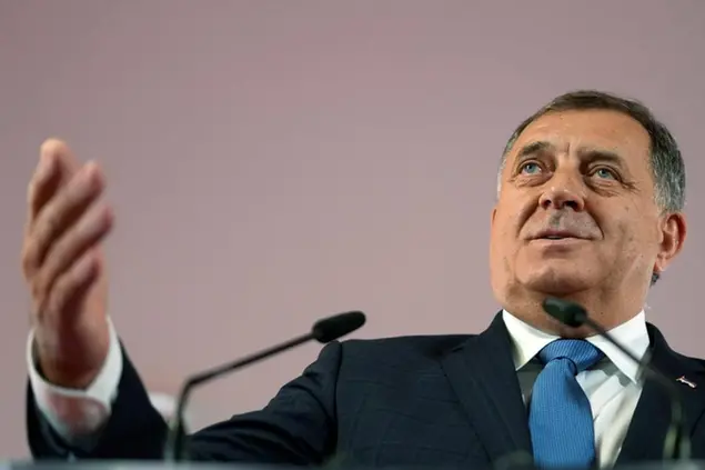 (Dodik dopo gli esiti del voto. Copyright 2022 The Associated Press. All rights reserved)