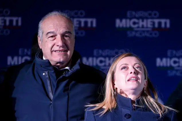 Giorgia Meloni ed Enrico Michetti