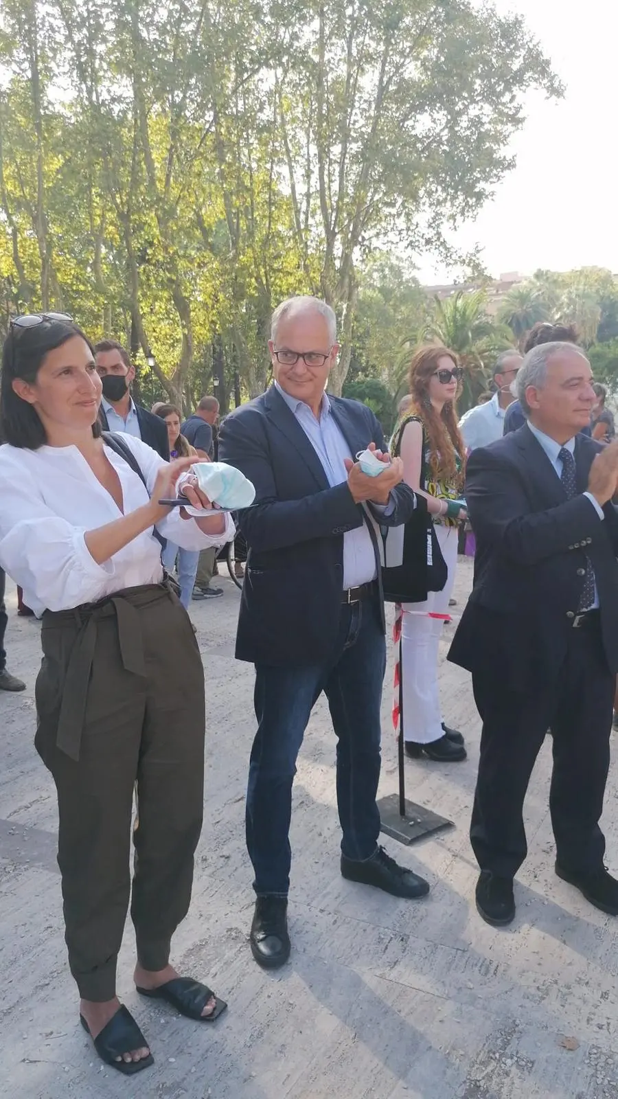 Da sinistra: Elly Schlein, Roberto Gualtieri e Giovanni Caudo (Foto di Vanessa Ricciardi)