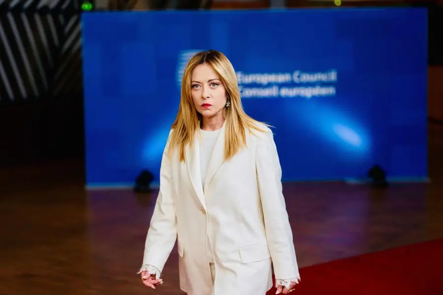 (Giorgia Meloni a Bruxelles. Foto Ansa)