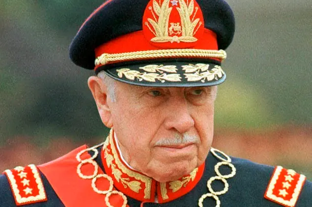 FILE - This March 10, 1998 file photo, shows former Chilean Gen. Augusto Pinochet, in Santiago, Chile. Chileâ€™s Supreme Court announced Friday, Aug. 24, 2018, it has ordered the seizure of $1.6 million from the assets of the late dictator. (AP Photo/Santiago Llanquin, File)