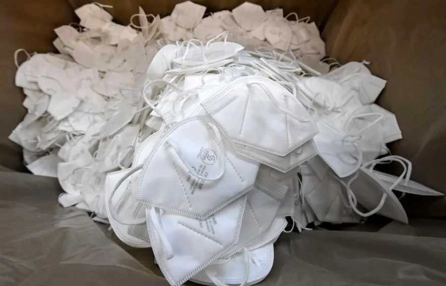 Mascherine Ffp2\\u00A0(AP Photo/Martin Meissner)