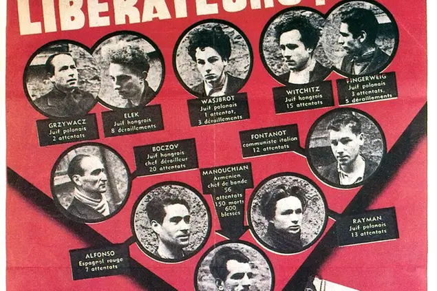 Nella locandina di colore rosso, che fu attaccata dai nazisti su tutti i muri di Parigi per screditare la resistenza, c'erano i volti, i nomi, e le azioni di alcuni Ftp, descritti come stranieri, ebrei e terroristi