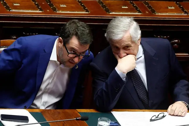 Il ministro degli Esteri Antonio Tajani e il ministro delle infrastrutture e dei trasporti Matteo Salvini