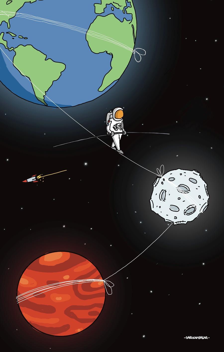 È l’anno del ritorno dell’uomo attorno alla Luna: la missione che vuole essere un trampolino per Marte