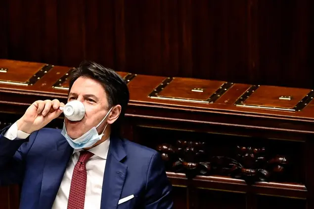 Giuseppe Conte alla Camera dei Deputati Foto Riccardo Antimiani/LaPresse