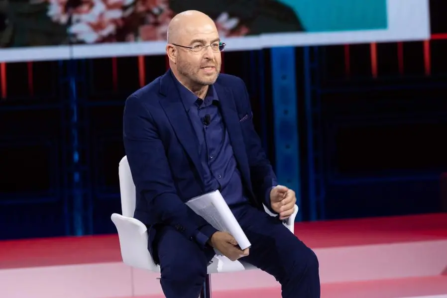 23/10/2021 Milano, Rai, Trasmissione televisiva Le Parole di Massimo Gramellini; nella foto Massimo Gramellini