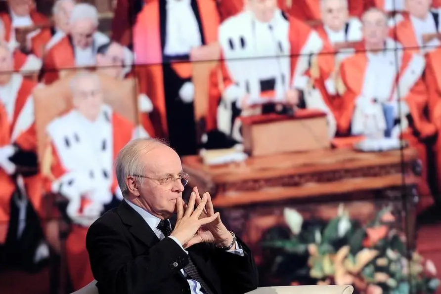 Foto Fabio Cimaglia / LaPresse 01-02-2017 Roma Porta a Porta. Ospiti Piercamillo Davigo e Enrico Costa Nella foto Piercamillo Davigo Photo Fabio Cimaglia / LaPresse 01-02-2017 Rome (Italy) Porta a Porta. Guests Piercamillo Davigo and Enrico Costa In the pic Piercamillo Davigo