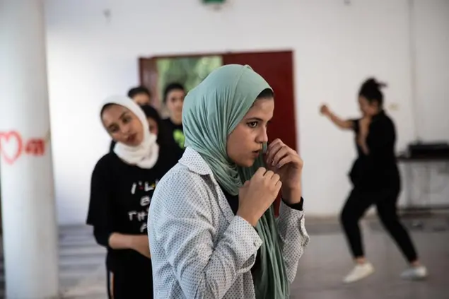 Giovani gazawi che si allenano, foto di Daniele Napolitano