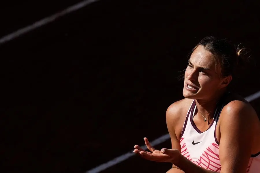 Aryna Sabalenka ai Roland Garros. Foto AP