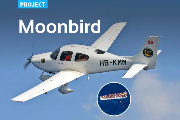 Immagine dal sito di Sea-Watch dell'aereo Moonbird