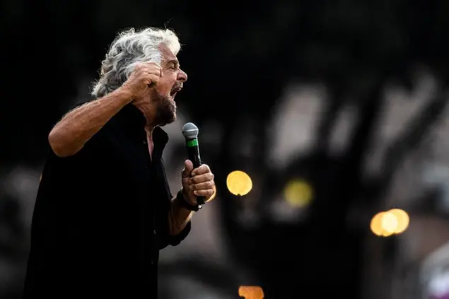 21/10/2018 Roma,Italia 5 Stelle, interventi di chiusura nella foto Beppe Grillo