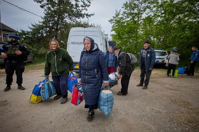 Nella zona di Kharkiv in Ucraina