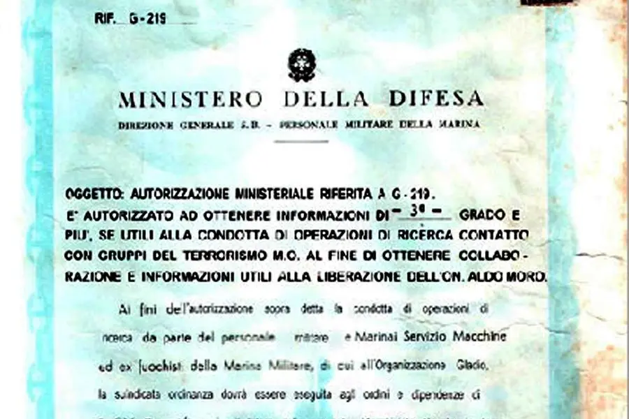 Nel 1991 l'ammiraglio Fulvio Martini, che comandava il Sismi, confermò l'esistenza di una ''Gladio militare'' che aveva compiti non informativi ma operativi. Il tutto è in una lettera inviata da Martini ad un componente di questa struttura, Antonino Arconte, che è stata allegata ad una denuncia presentata ieri mattina alla Procura militare di Roma La denuncia è stata presentata da Falco Accame, ex presidente della commissione Difesa e chiede che si indaghi sulla vicenda visto che per lo Stato italiano questa struttura non è mai esistita