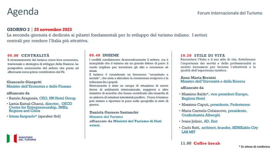Il programma del forum