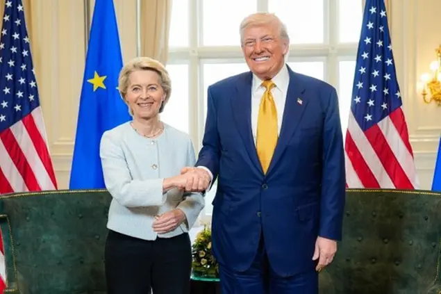 Trump e von der Leyen dopo l'incontro di domenica pomeriggio (Credits: Commissione Ue)