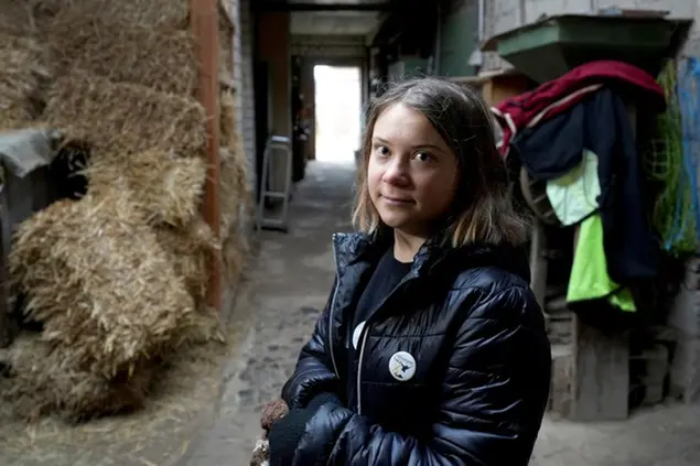 (Greta Thunberg durante le proteste di\\u00A0Lützerath. Foto AP)