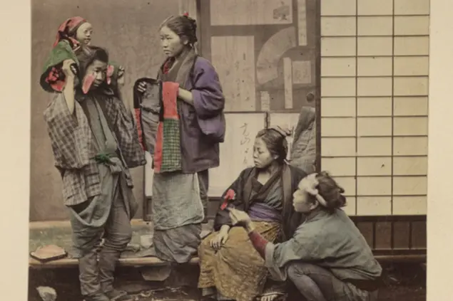 A Japanese Family; Shinichi Suzuki (Japanese, 1835 - 1919); 1873 - 1883 -\\u00A0J. Paul Getty Museum