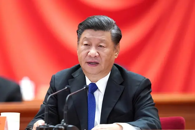 09/10/2021 Pechino, il presidente cinese Xi Jinping durante il discorso in occasione della riunione commemorativa per il 110° anniversario della Rivoluzione del 1911