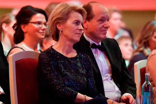 (Ursula von der Leyen and her husband Heiko von der Leyen at the 14th Semper Opera Ball. AP)