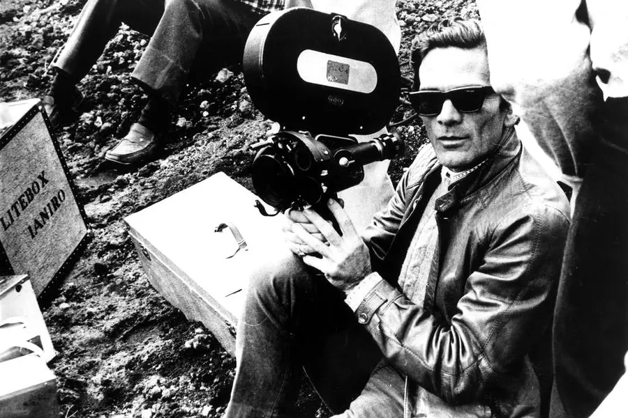 ©Sandro Girella/Lapresse 1968 Roma Pier Paolo Pasolini sul set del film Il Porcile