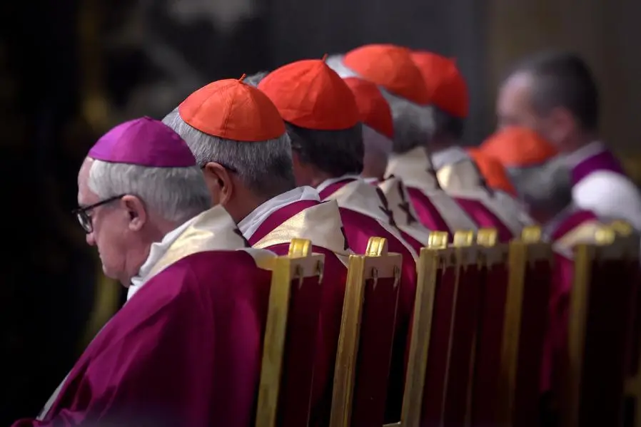 Pope Francis during a Mass on All Souls' Day for bishops and cardinals who died in 2022, in St. Peter's Basilica at the Vatican Nov. 2, 2022. Photo by: Stefano Spaziani/picture-alliance/dpa/AP Images