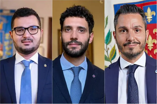 da sinistra, Andrea Poggianti, Tommaso Cocci e Claudio Belgiorno