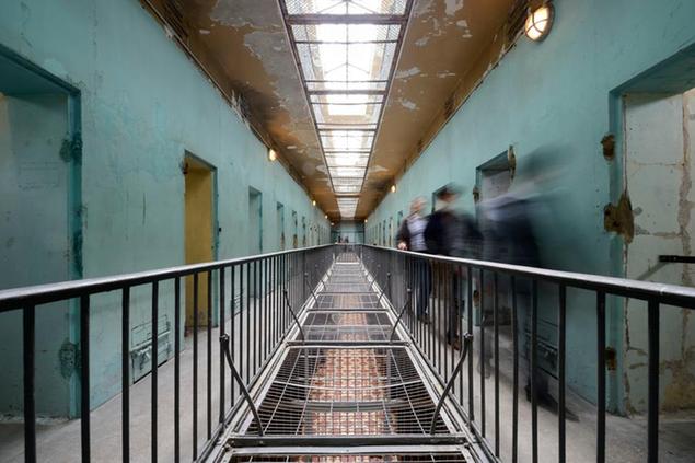 France, Rhone, Lyon, Montluc Prison Memorial, cells from the first floor gallery