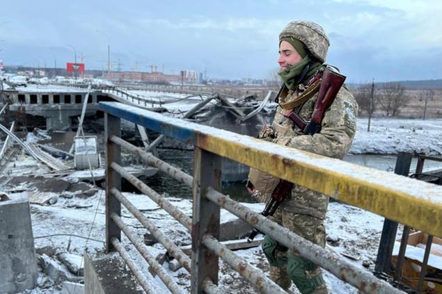 The situation near the cities of Irpin and Bucha, west of Kyiv, Ukraine, during the Russian invasion, as Russia invaded Ukraine on February 24, pictured on March 10, 2022. Photo/Pavel Nemecek (CTK via AP Images)