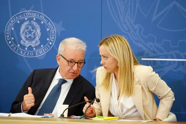 Alfredo Mantovano e Giorgia Meloni