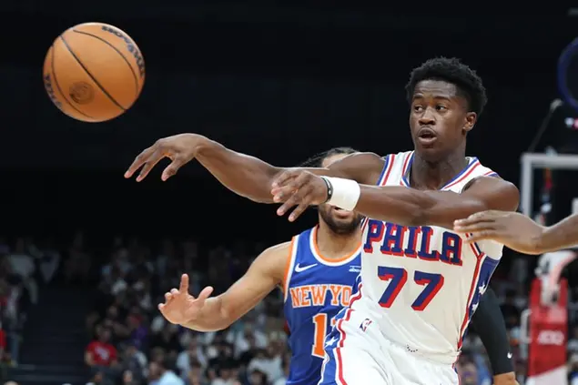 V.J. Edgecombe, terza scelta al Draft per i Philadelphia 76ers, è stato protagonista del terzo miglior esordio per punti nella storia del torneo (FOTO EPA)