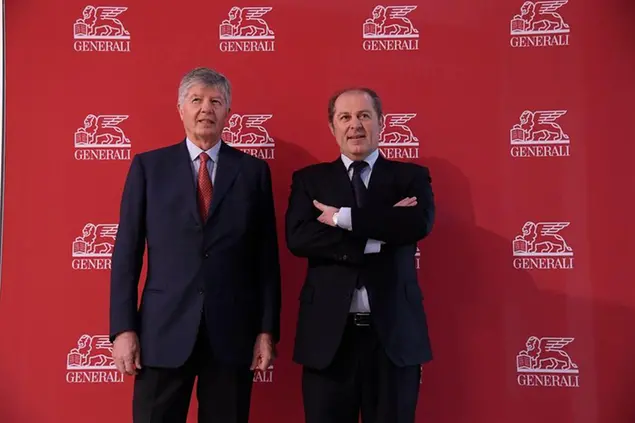 Trieste, 27 aprile 2017.Assemblea degli azionisti delle assicurazioni Generali.nella foto: Gabriele Galateri di Genola ( Pres. Generali ) - Philippe Donnet ( a. del. Generali ).© Marco Lanni Roma