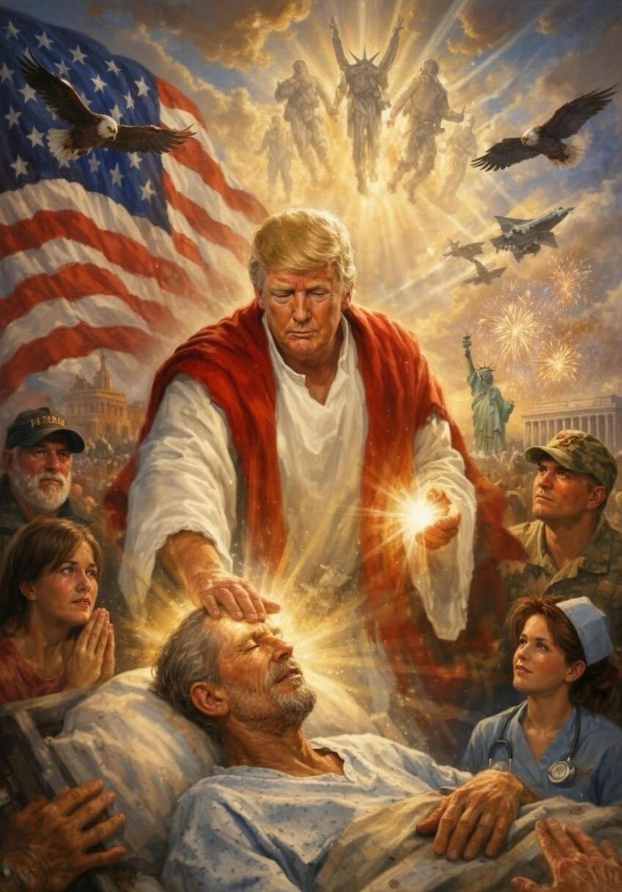 Trump in odore di santità, la sua mitomania è no limits