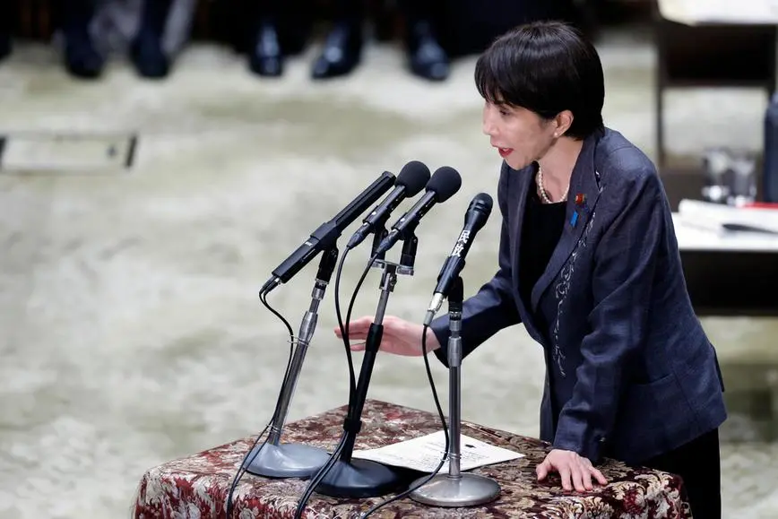 La prima ministra giapponese Sanae Takaichi