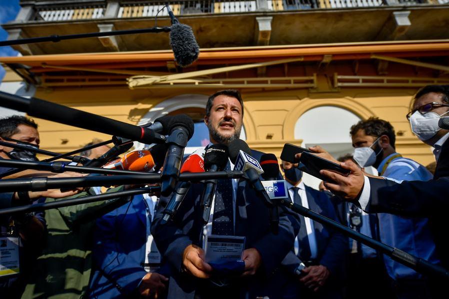 Matteo Salvini, leader della Lega, il partito dei commercialisti arrestati dalla procura di Milano. (Foto LaPresse)
