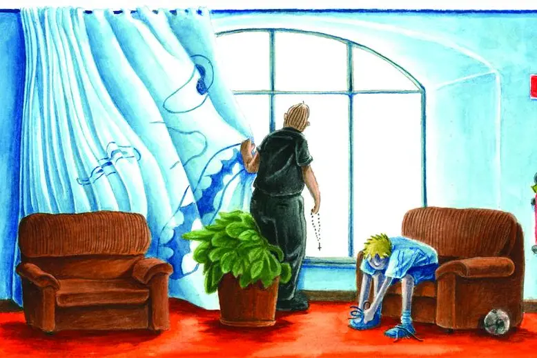 Illustrazione di Francesco Caprio dallo speciale DopoDomani sugli abusi