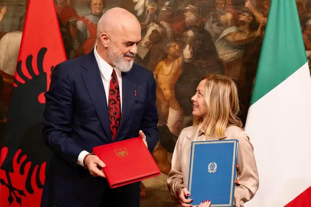 (Premier albanese e italiana a Roma. Foto Ansa)