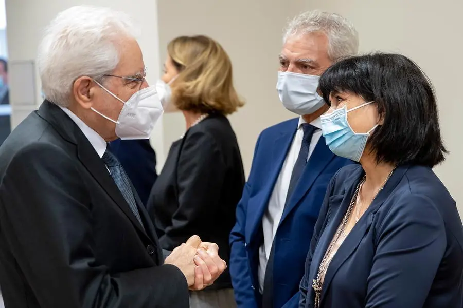 Trento - Il Presidente della Repubblica Sergio Mattarella con Domenico Megalizzi e Anna Maria Cutrupi papà e mamma di Antonio Megalizzi, oggi 15 luglio 2021. (Foto di Paolo Giandotti - Ufficio per la Stampa e la Comunicazione della Presidenza della Repubblica)