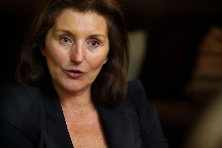 Cecilia Attias is interviewed in New York, Thursday, June 17, 2010. Cecilia and President Nicolas Sarkozy divorced in 2007 and she remarried Richard Attias Attias, the former first lady of France, is hosting a New York City forum this week on issues ranging from sexual slavery to the plight of children whose mothers are in prison. (AP Photo/Richard Drew)