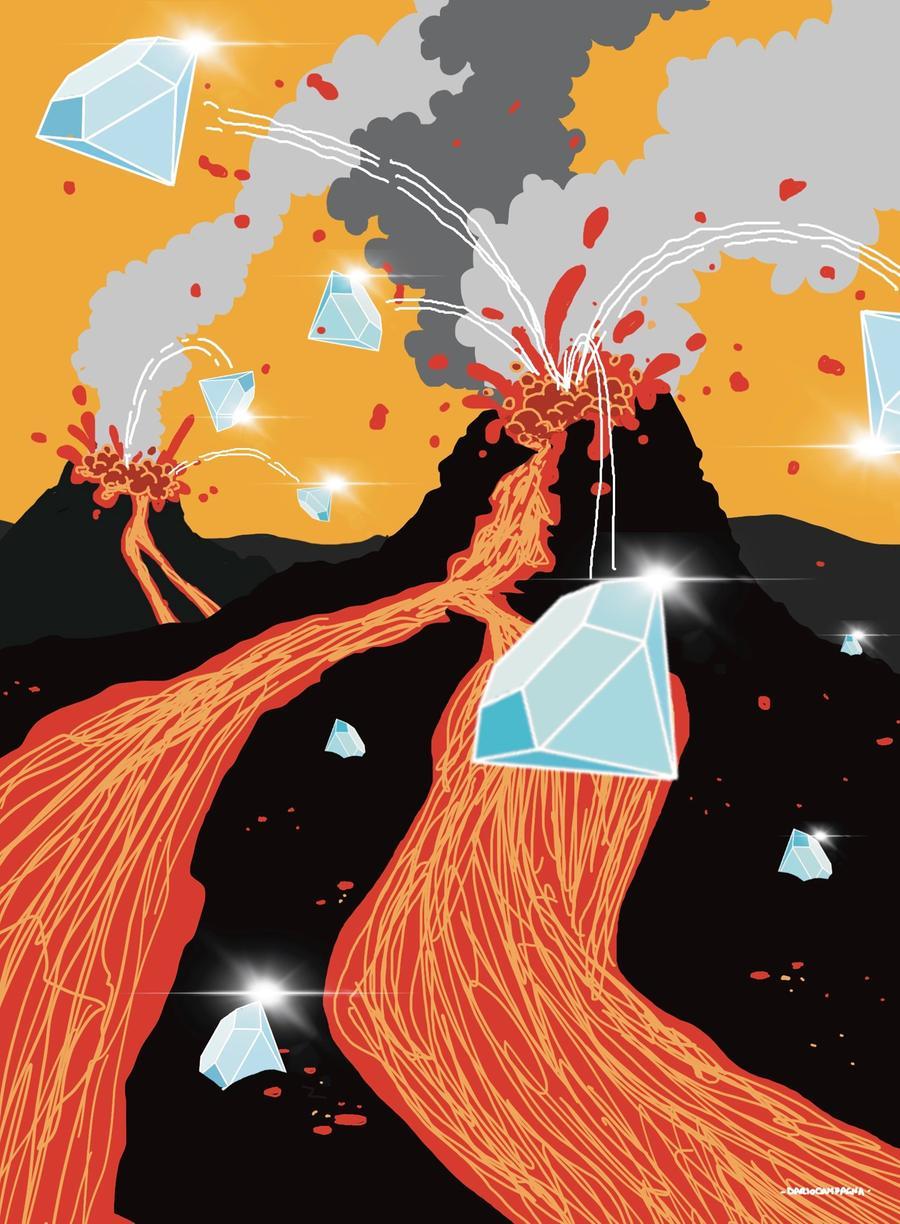 Diamanti CLIPPIR, rari e di grandi dimensioni, originati da profondità estreme del mantello terrestre, trasportati in superficie da kimberliti